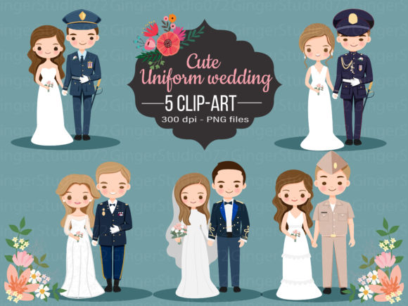 Adorable Wedding Couple Clipart for Creative Projects
