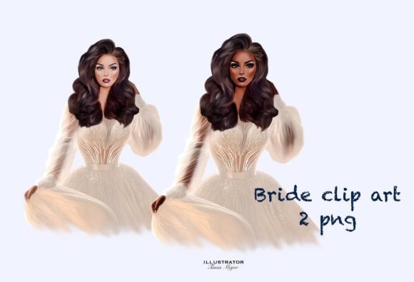 Beautiful Bride Clipart for Elegant Wedding Designs