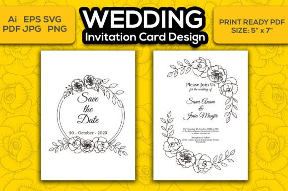 Beautiful Floral Wedding Invitation Design for Modern Couples