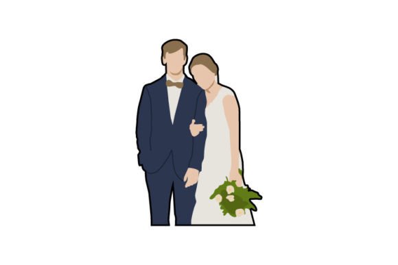 Couple Wedding Bride Draw Illustration: Your Ultimate Design Asset