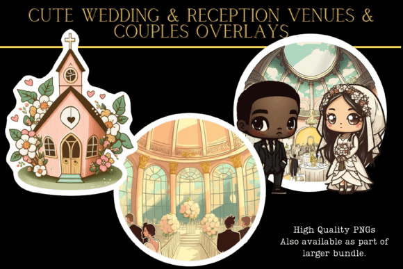 Cute Diverse Wedding Couples & Venues: A Designer's Dream Asset