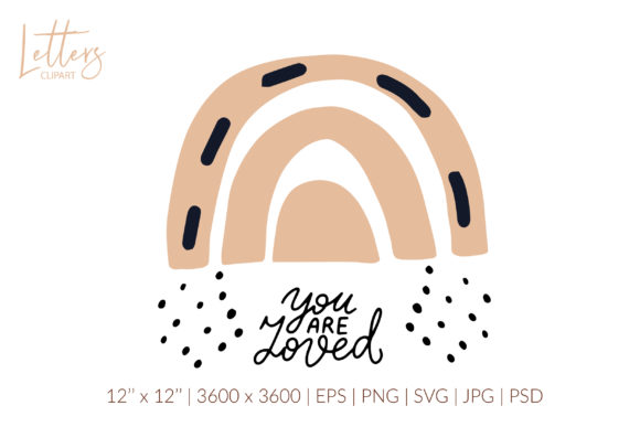 Embrace Bohemian Charm with the You Are Loved Rainbow SVG