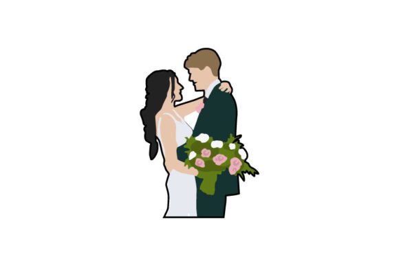 Happy Couple Wedding Bride Vector: Your Go-To Design Element