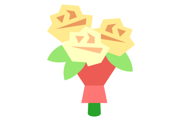 Rose Bouquet Color Icon: A Floral Asset for Wedding Design