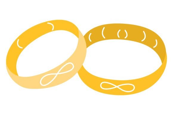 The Allure of Wedding Rings Vector Illustration: A Designer's Jewel