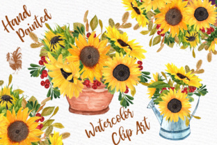 Watercolor Sunflower Clipart for Wedding Invitations & Floral Design