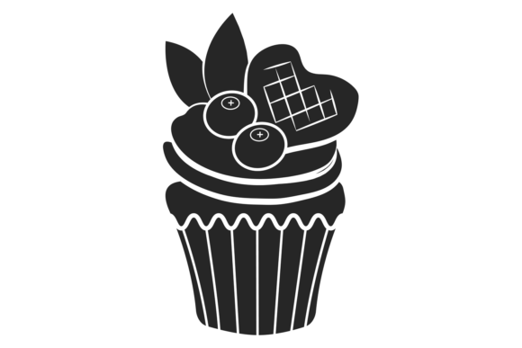 Wedding Berry Cupcake Black Silhouette: A Designer's Sweet Spot