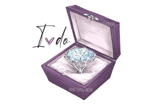 Wedding Ring Clipart: A Hand-Drawn Asset for Elegant Design