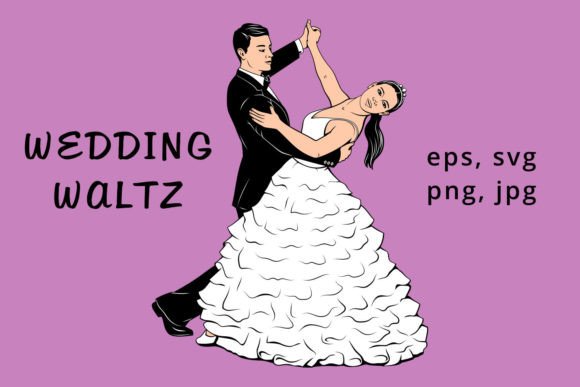 Wedding Waltz Clipart: Elegance for Every Design Project